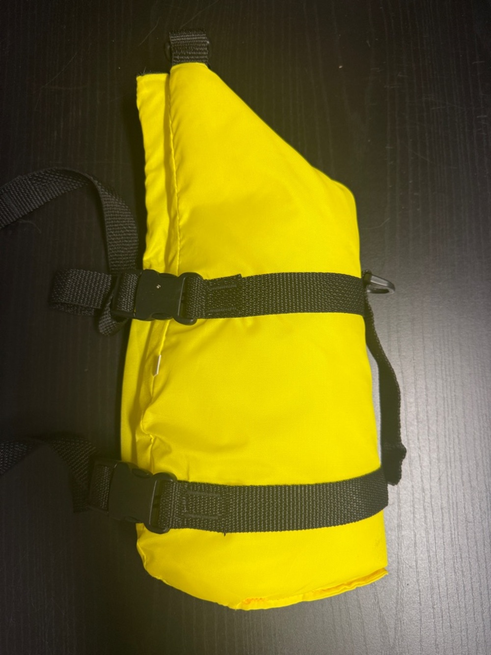 Bright Yellow Life Jacket Vest with Black Easy Adjust Straps - Small